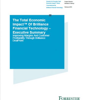 Forrester Report on Brilliance Financial Technology bank pricing software cover